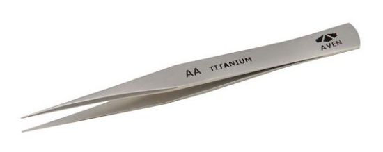Titanium Precision Smooth Pointed Tip AA Tweezers, 4.75" L; 1/Pk_1241893