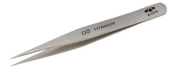Titanium Precision Smooth Pointed Tip OO Tweezers, 4.75" L; 1/Pk_1241895