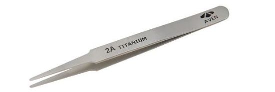 Titanium Precision Smooth Round-Tapered Tip 2A Tweezers, 4.75" L; 1/Pk_1241899