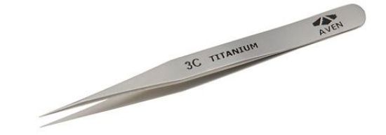 Titanium Precision Smooth Ultra-Fine Tip 3C Tweezers, 4.75" L; 1/Pk_1241903