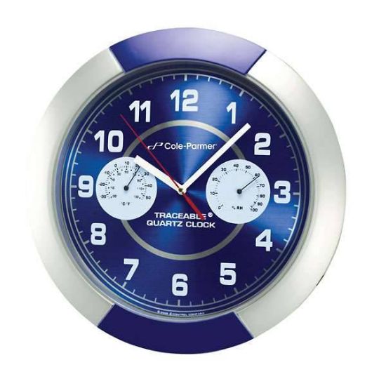 Traceable Time, Temperature, and Humidity Analog Wall Clock with Calibration_1103698