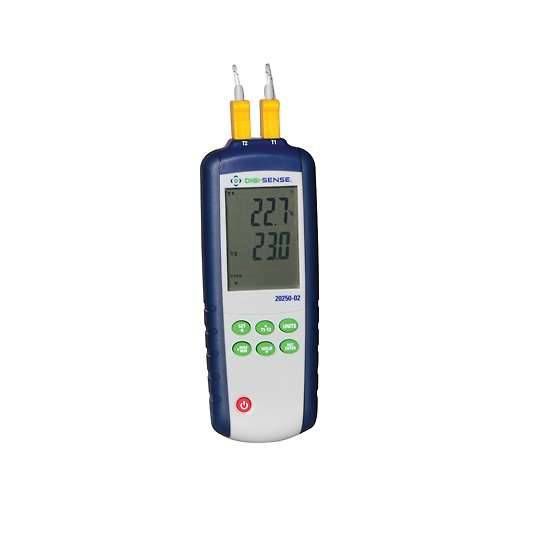Digi-Sense 2-Input Data Logging Thermocouple Probe Thermometer, Type K/J_1121598