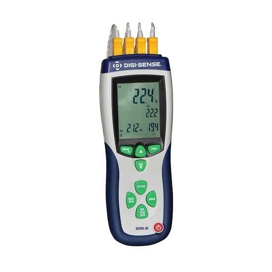 Digi-Sense, Pro 4-Input Data Logging Thermocouple Thermometer, Type K, NIST-Traceable Calibration_1119478