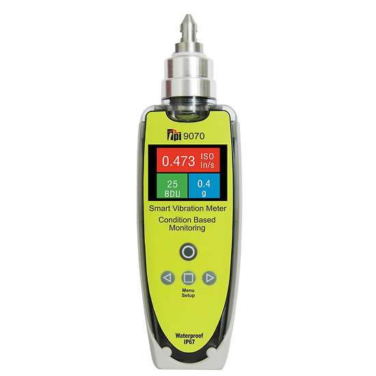 TPI Vibration Meter ISO Alarms 800-Line Spectrum IP67 Waterproof Design ...