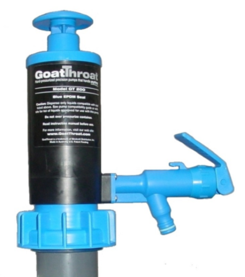 GoatThroat, Spillproof Barrel Pump, GT200-C/STANDOFF, Polypropylene with EPDM Seal, 4.5 GPM_1178532