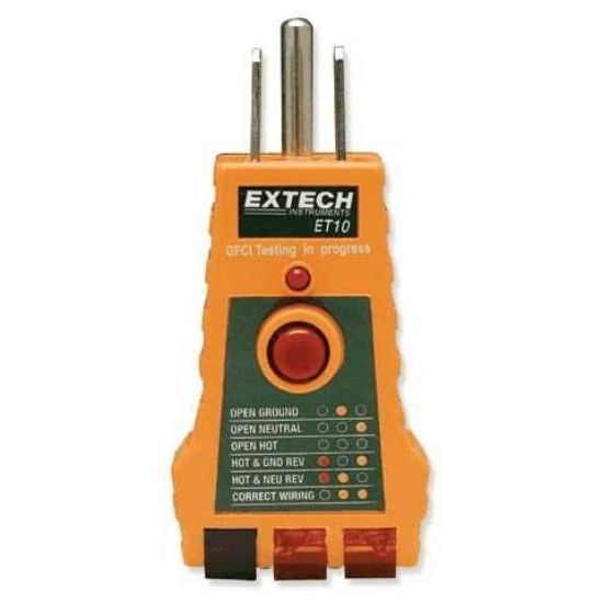 Extech ET10 10PK GFCI Circuit/Receptacle Tester_1201297