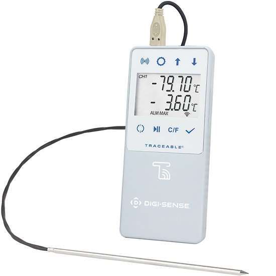 Digi-Sense Ultra-Low Temperature Data Logger with TraceableLIVE® Wireless Capability; 1 Probe_1223688