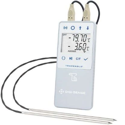 Digi-Sense TraceableLIVE® Ultra-Low Temperature Data Logger with Wi-Fi; 2 Probes_1240134