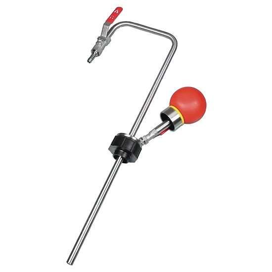 Burkle, Inc. 5603-2000 Solvent pump, SS, squeeze bulb, discharge spigot, for 35 mm pull-out spout, 60 cm immersion depth; 10L/min_1230080