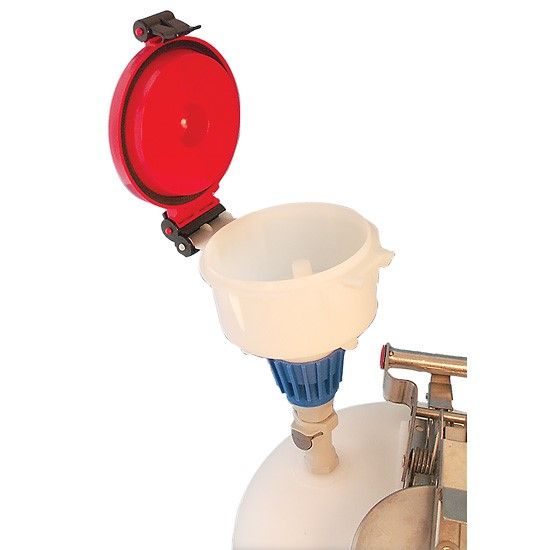 Cole-Parmer VapLock Waste Funnel, 4" dia., 1/2" NPT(M), HDPE / PP; 1/ea_1221668