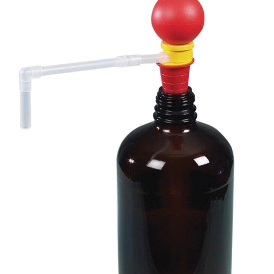 Burkle 5005-1000 Small hand pump, squeeze bulb operation, PP, 10 mm tube, 20-36 mm bunge; up to 10 L_1230094