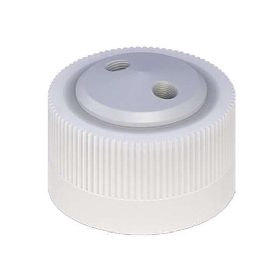 Cole-Parmer VapLock Solvent Delivery Cap, two 1/4"-28 ports, 38-430; 1/ea_1240356