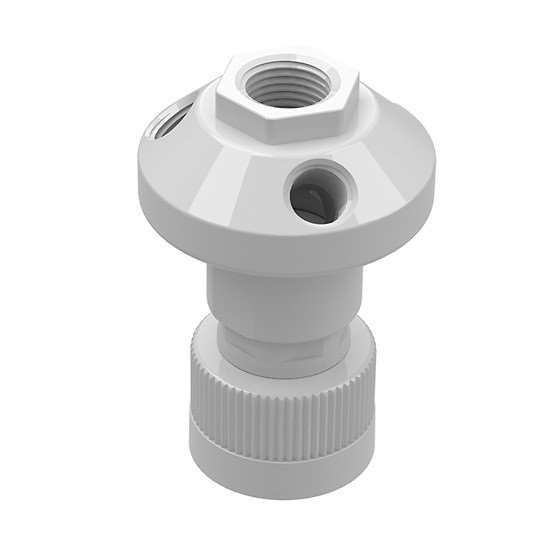 Cole-Parmer VapLock Solvent Waste Manifold, PTFE, 38-430, 1x1/2" NPTF, 3x1/4" NPTF; 1/ea_1234302