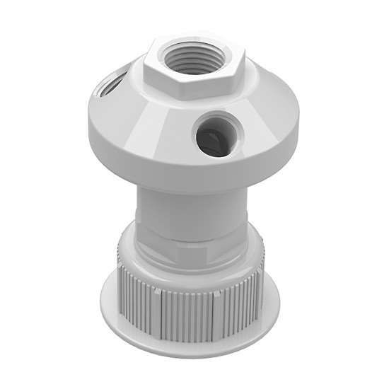Cole-Parmer VapLock Solvent Waste Manifold, PP, DIN 45, 1x1/2" NPTF, 3x1/4" NPTF; 1/ea_1240683