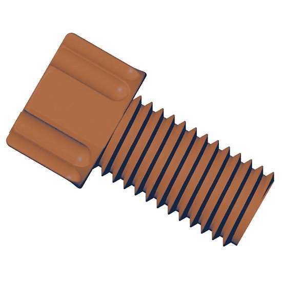 Dibafit„¢ Gripper Fitting, 1/4"-28 UNF(M) flat bottom, 1/16" OD tubing, brown; 10/pk_1235293