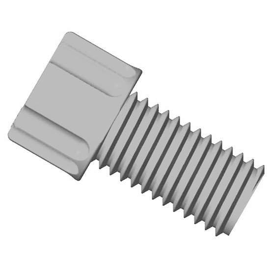 Dibafit„¢ Gripper Fitting, 1/4"-28 UNF(M) flat bottom, 1/16" OD tubing, gray; 10/pk_1238725
