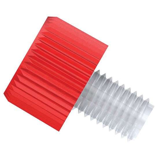 Diba Click-N-Seal„¢ Tubing End Fitting, 1/16" OD flared tubing, M6 ISO(M), red PC; 6/pk_1466236