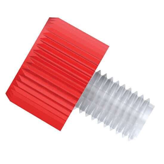 Diba Click-N-Seal„¢ Tubing End Fitting, Type S/P, 1/8" OD tubing, 1/4"-28 UNF(M), red PC; 10/pk_1465979