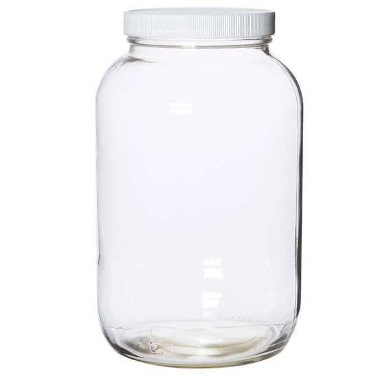 Cole-Parmer APC3989 Wide-Mouth Clear Glass Bottle, Level 3, 1000 mL, Safety-Coated; 12/Cs_1622816
