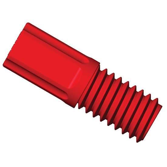 Diba Omni-Lok„¢ Compact Tubing End Fitting, Type S/P, 1/8"OD, 1/4"-28 UNF(M), red PP; 10/pk_1487699