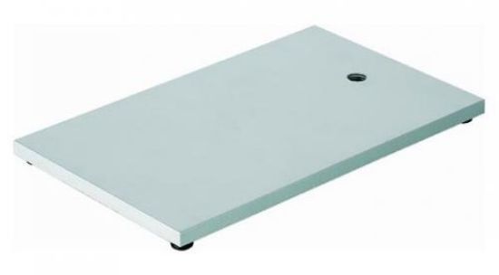 Retort stand base 300x150 mm, steel powdercoated, M 10 thread, thickness 8 mm, rubber feet_1623415