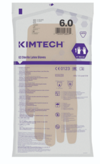 KIMTECH® Pure*G3 gloves size 8.5 Latex, sterile, hand specific, 30 cm, pack of 10x20_1817067