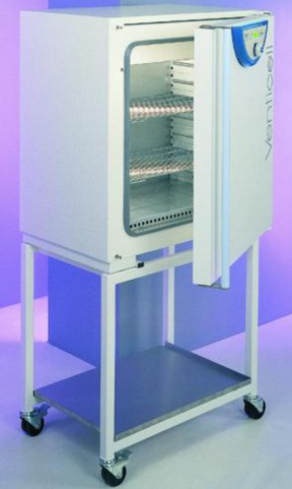 Drying ovens, VentiCell - Blue lineDue to a patented ventilation system, the air within the VentiCell chamber moves in a spiralling direction. This leads to a homogeneous temperature profile throughout the chamber and rapid heating times. E_1623854