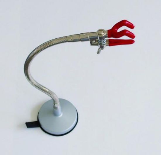 Flex retorts, zinc die-cast and nickel-plated brass, length 300 mm, safety adhesive foot, 0 - 40 mm, three-finger_1556409