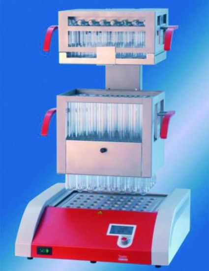 Kjeldahl digestion unit in up to 16 places, encl. sample rack, vessels 100 ml and fume collector_1563144
