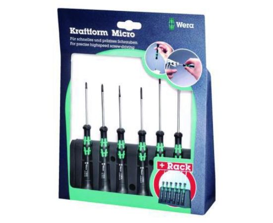 Mini screwdriver set Wera 2035/6B 6-parts, 0,4-4,0mm, PH0, PH1, in case_1570452