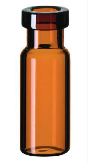 LLG-Crimp Neck Vial 1,5ml, O.D.: 11.6mm, outer height: 32 mm, amber, flat bottom, wide opening, pack of 100pcs_1575967