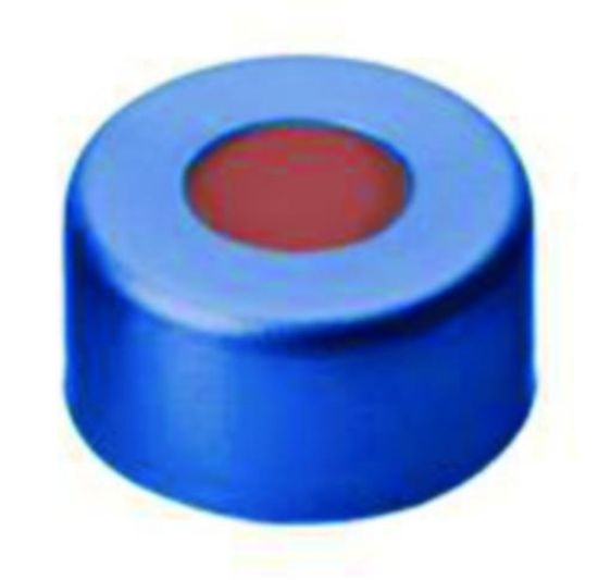 LLG-Aluminium caps N 11 TB/oA with sealing discs blue, hole dia. 5,6 mm sealing disc 0,9 mm thick, pack of 100_1576066