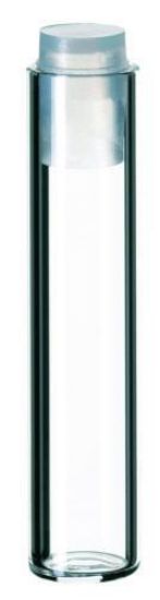 Flat bottom glasses 1 ml, 35x7.8 mm clear glass, 6 mm, PE stopper pack of 1000_1576269