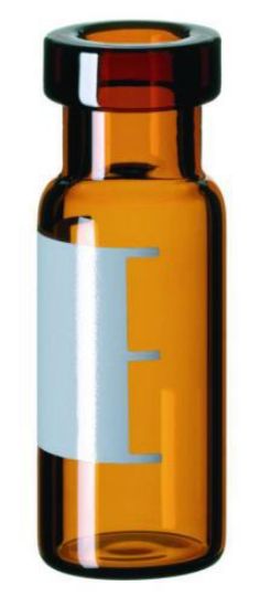 LLG-Crimp neck vials 32x11.6 mm 1.5ml, amber glass, 1st hydrolytic class, wide opening, title block and fill marks_1588497