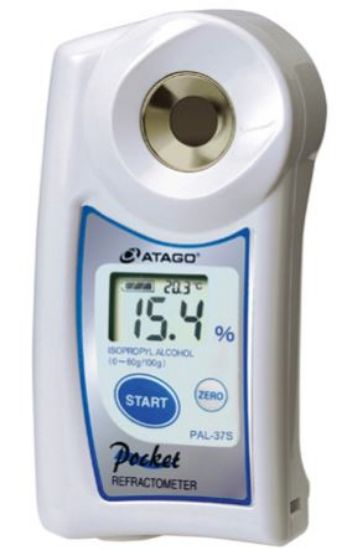 Atago, Digital Refractometer, PAL-37S, Isopropyl Alcohol-Water Solution, 0.0 to 60.0% (g/100g), Temperature: 10.0 to 35.0 degC_1464119