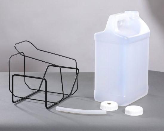 ISCO, Bottle Configuration For BLZZRD Sampler (1 Polyethylene 2.5 Gallon), jug-style bottle, wide retainer & 2 discharge tubes, solid cap & tubing cap_1721660