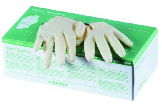 Vasco® medical examination gloves, size 6-7 smal Sensitive, Latex, clear, powder free, non sterile, pack of 100_1815944