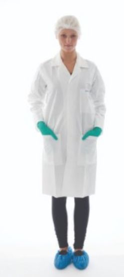 BioClean Single Use Laboratory Coat, Size L pack of 30x1 piece_1814333