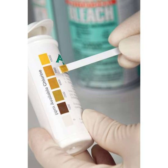 Cole-Parmer, High-Level Chlorine Test Strips, 0 to 10, 000 ppm; 50/Pk_1114488
