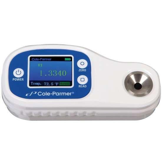 Cole-Parmer Digital Refractometer, 0 to 75% ethylene glycol, -58 to 32°F, -50 to 0°C_1225786