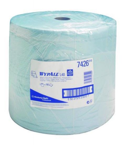 WYPALL® L30 Ultra+ wipes 38x37 cm AIRFLEX, 3 x 20g/m², perforated, blue jumbo roll à  670 wipes_1555283
