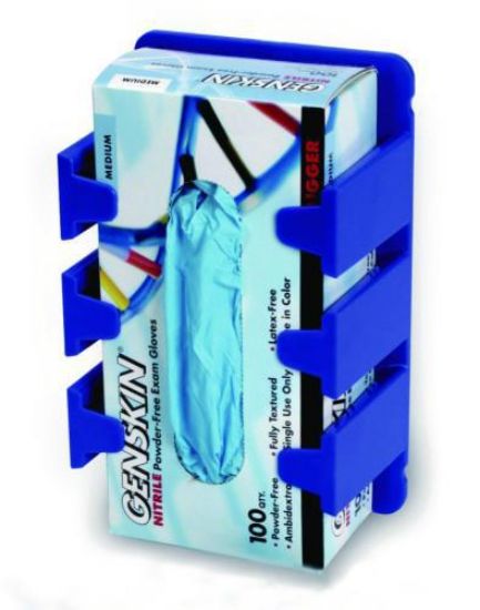 Wall holder for glove dispenser boxes anti-microbial, blue_1559012