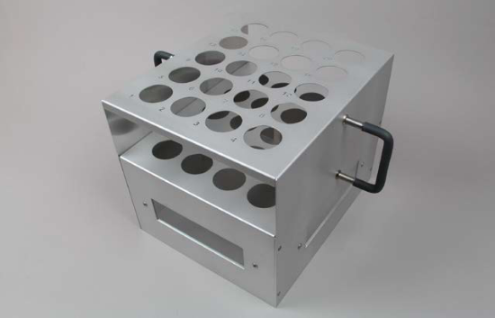 KJELDATHERM insert rack EB20, 20-place, 250ml tubes, with heat shield_1899801