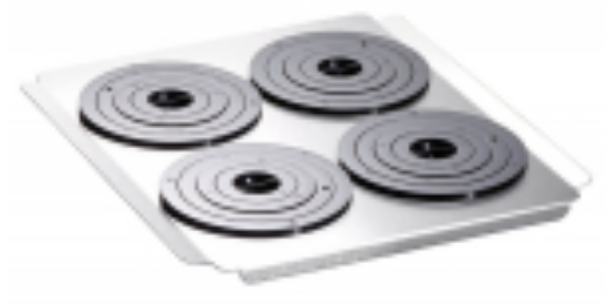 Flat bath cover PURA 10 with 4 openings 92 mm dia. and sets of rings_1426579