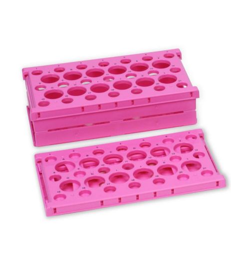 Pop-Up Rack, foldable for 21x15ml/12x50ml tubes pink, pack of 2_1558385