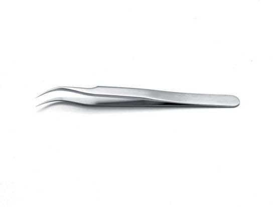 High precision tweezers for biology 120 mm type 7.DX, very fine tip, curved, stainless steel, anti-magnetic_1577238