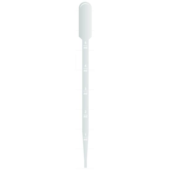 Transfer Pipets, sterile graduated to 5 ml, no label, individually wrapped, pack of 250_1592689