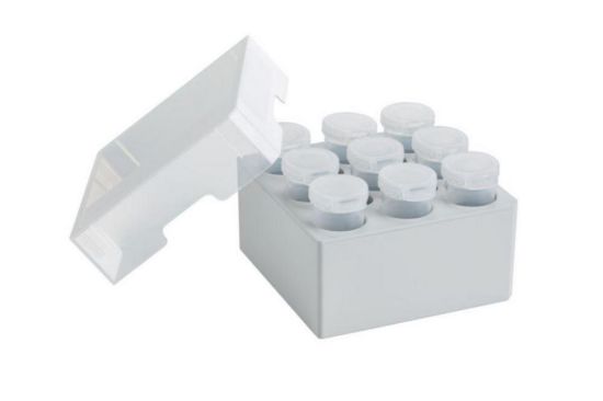 Storage Box 3 x 3, for 9 tubes, autoclavable, with lid and alphanumeric code pack of 2_1607178