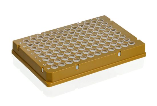 PCR Plates 96 well, Rigid FrameThe rigid frame allows the use of very thin-walled wells from polypropylene. The uniform and thin wall thicknesses of the wells ensure rapid transfer of the temperature from the cycler to the sample, thus redu_1897081