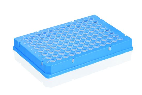 PCR Plates 96 well, Rigid FrameThe rigid frame allows the use of very thin-walled wells from polypropylene. The uniform and thin wall thicknesses of the wells ensure rapid transfer of the temperature from the cycler to the sample, thus redu_1897087